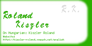 roland kiszler business card